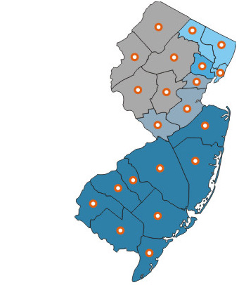 image of map of New Jersey